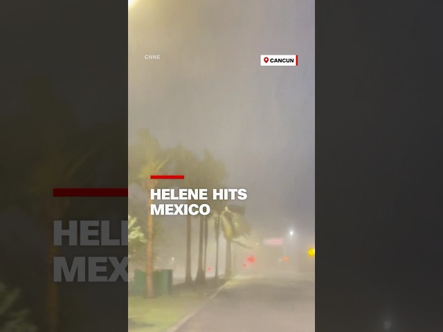 ⁣Videos show Helene hit Mexico