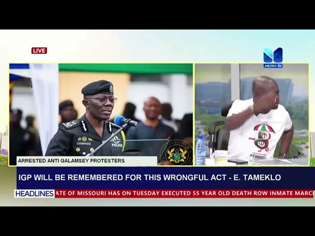 ⁣IGP will be remembered for this wrongful act---- Edudzi Tamakloe