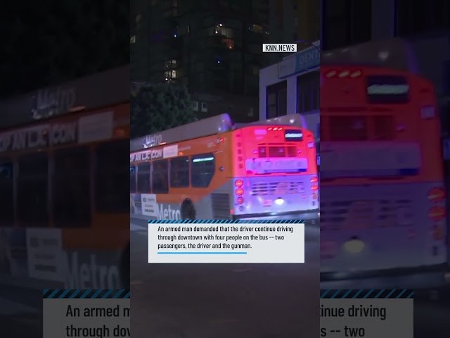 ⁣1 dead, 1 in custody after downtown LA Metro bus hijacking and pursuit