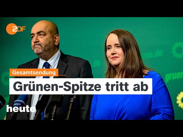 ⁣heute 19:00 Uhr vom 25.09.2024 Rücktritt der Grünen-Spitze, Eskalation in Nahost