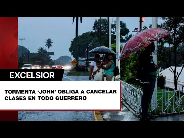 ⁣Suspenden clases en Guerrero por tormenta 'John'; se acerca a la costa