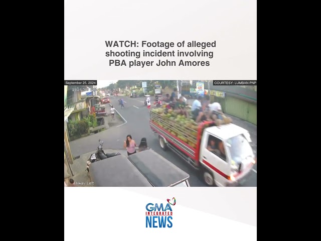 ⁣WATCH: Footage of alleged shooting incident involving PBA player John Amores | GMA Integrated News