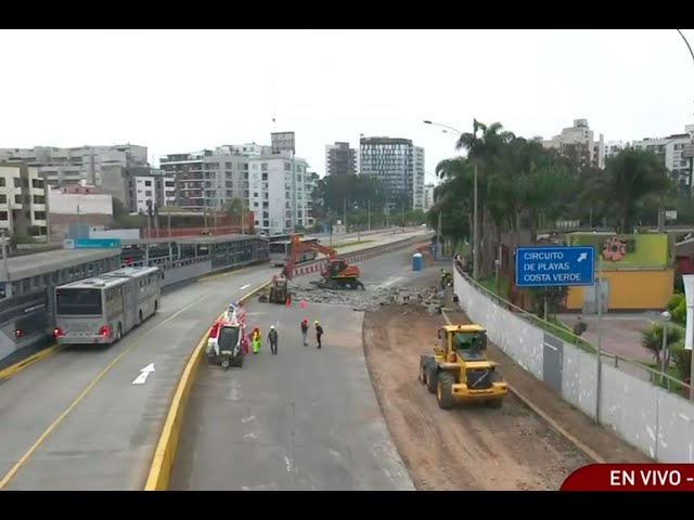 ⁣Vía Expresa de Paseo de la República luce así tras cierre de un tramo por obras de mantenimiento