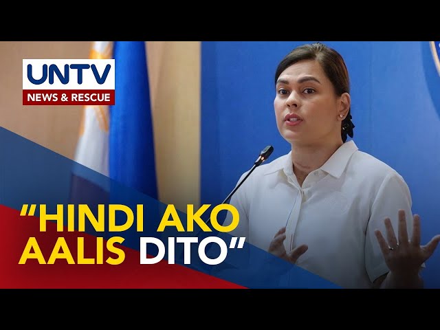 ⁣VP Sara Duterte, nanindigang hindi magre-resign