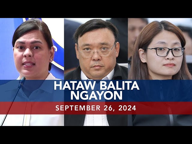 ⁣UNTV: Hataw Balita Ngayon | September 26, 2024