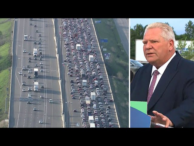 ⁣Doug Ford says he wants to build a tunnel under Highway 401