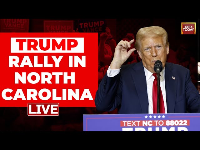 ⁣Trump Live: Trump Rally In North Carolina Live | Trump Speech Live | US Elections 2024 | Mint Hill