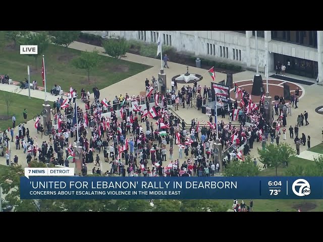 United for Lebanon holding rally at Henry Ford Centennial Library