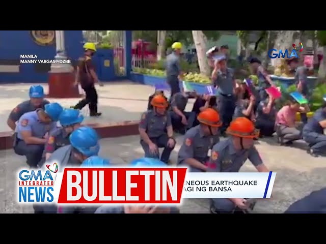 ⁣3rd quarter nationwide simulataneous earthquake drill, isinasagawa... | GMA Integrated News Bulletin