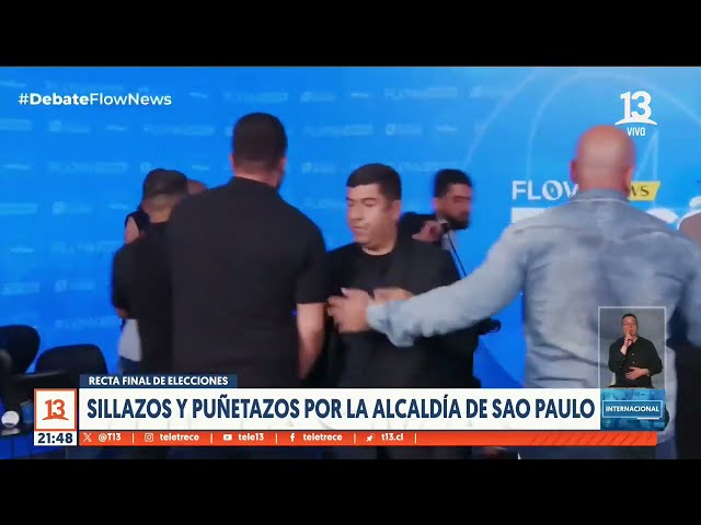 ⁣Sillazos y puñetazos marcan recta final de elecciones por la alcaldía en Sao Paulo