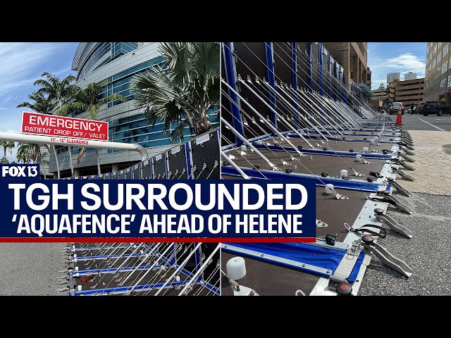 ⁣Hurricane Helene: How 'AquaFence' is protecting Tampa General Hospital