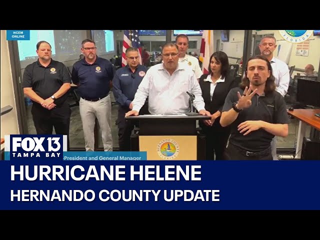 ⁣Hurricane Helene: Hernando County storm surge warning