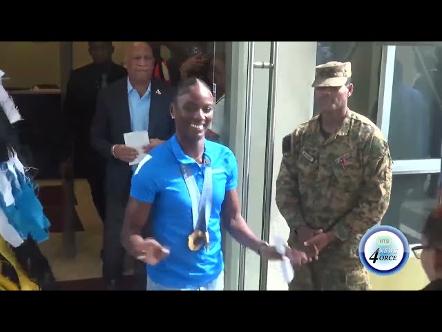 ⁣OLYMPIC CHAMPION JULIEN ALFRED RECEIVES HERO'S WELCOME IN SAINT LUCIA