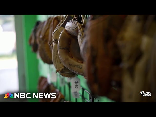 ⁣Retiree finds the perfect fit in giving new life to baseball gloves