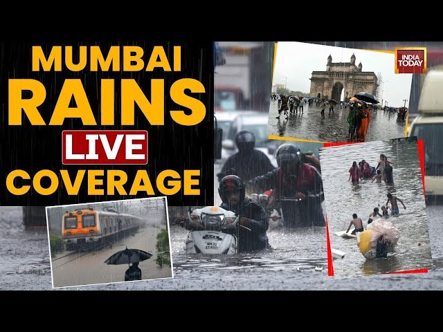 ⁣Mumbai Rains Live: Heavy Rains Put Mumbai On Red Alert; Woman Falls Into Manhole | Mumbai Weather