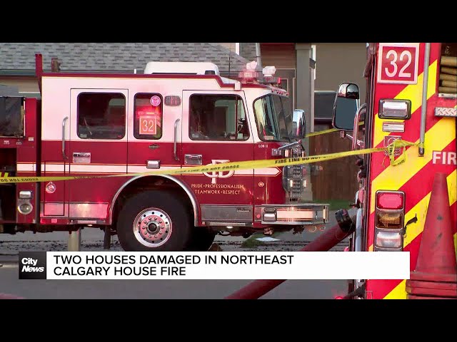 ⁣Two houses damaged in Northeast Calgary house fire