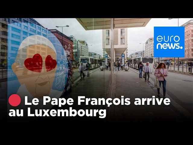 ⁣Arrivée du Pape François au Luxembourg : cérémonie de bienvenue | euronews 