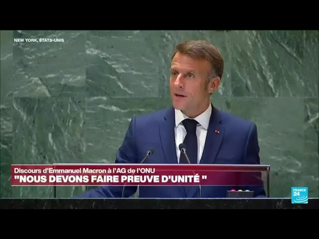 ⁣REPLAY : retrouvez le discours du président Emmanuel Macron à l'ONU • FRANCE 24