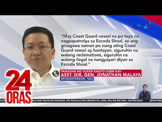 ⁣NSC - May PCG vessel nang nagbabantay sa Escoda Shoal kapalit ng BRP Teresa Magbanua | 24 Oras