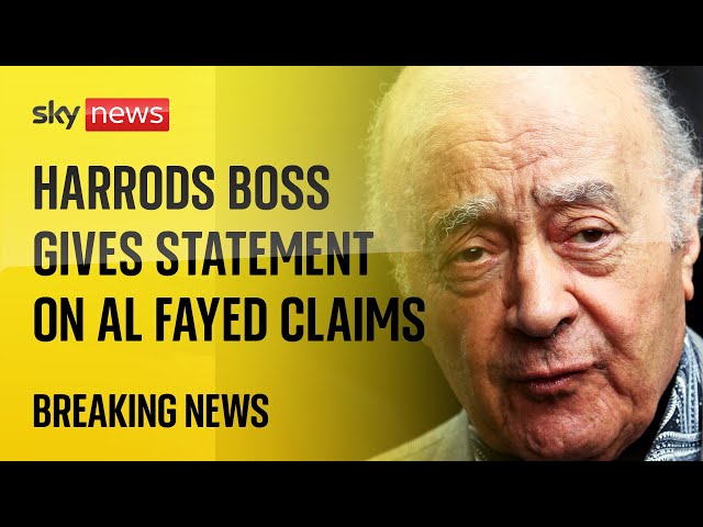 ⁣Harrods managing director 'deeply sorry' over Fayed allegations