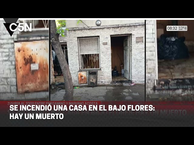 ⁣Se INCENDIÓ una CASA en el BAJO FLORES: Hay UN MUERTO