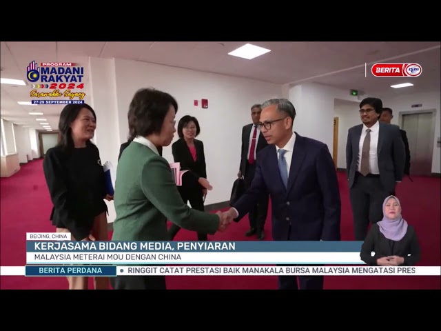 ⁣26 SEPT 2024 BERITA PERDANA -KERJASAMA BIDANG MEDIA, PENYIARAN: MALAYSIA METERAI MOU DENGAN CHINA