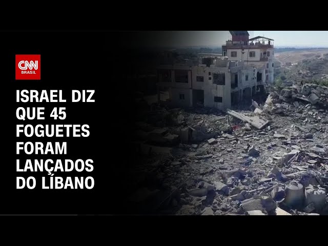 ⁣Israel diz que 45 foguetes foram lançados do Líbano | LIVE CNN