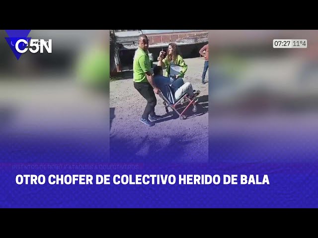 ⁣Otro CHOFER HERIDO DE BALA