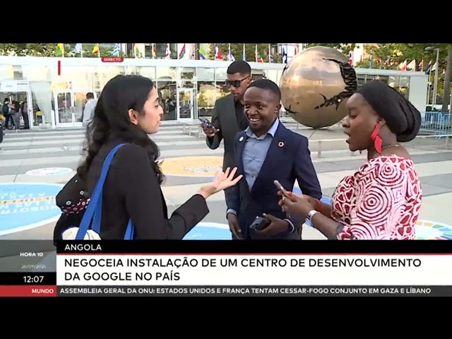 ⁣Angola - Negoceia instalação de um centro de desenvolvimento da GOOGLE no país