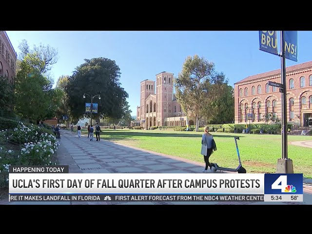 ⁣UCLA's first day of fall quarter after campus protests