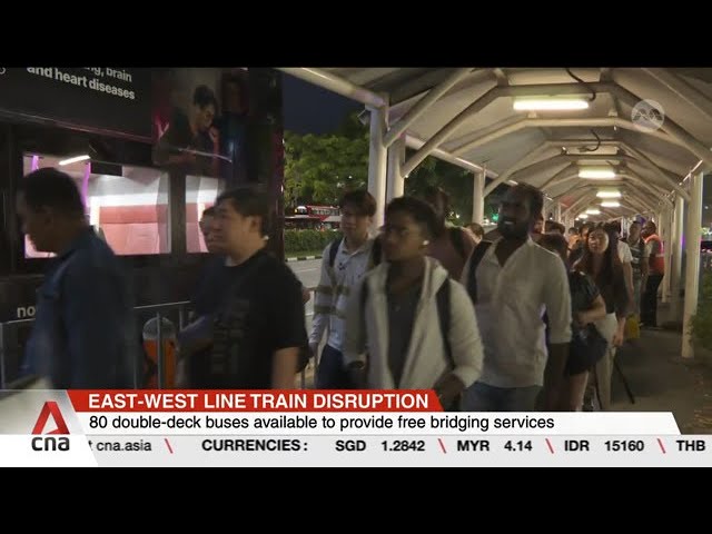 ⁣Over half a million passengers affected by East-West Line disruption on Thursday