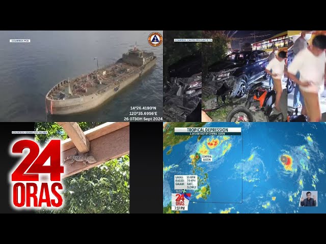 ⁣24 Oras: (Part 2) Bahay na pinamahayan ng tuko?; bagyo at 2 LPA sa loob at labas ng PAR;..., atbp.