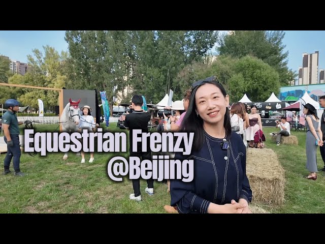 ⁣Equestrian event in Beijing draws crowds