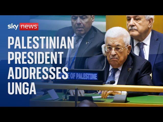 ⁣Watch live:  Palestinian president Mahmoud Abbas addresses the UN General Assembly