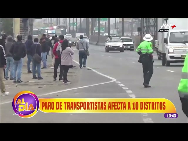 ⁣Paro de transportistas afecta a más de 10 distritos