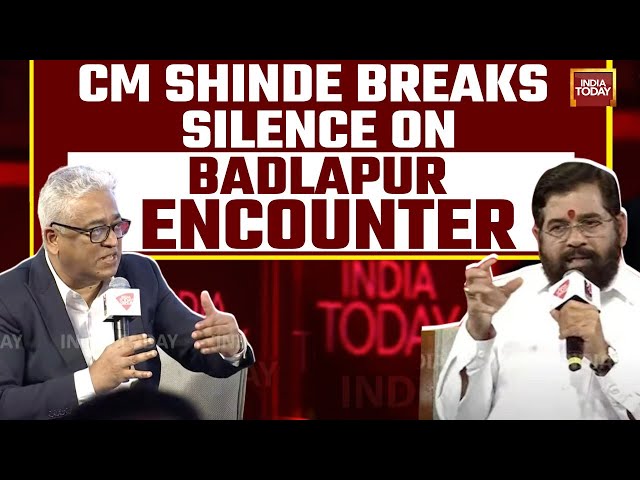 ⁣LIVE : Rajdeep Sardesai Interview Eknath Shinde On Badlapur Encounter | Shinde Defends Maha Cops