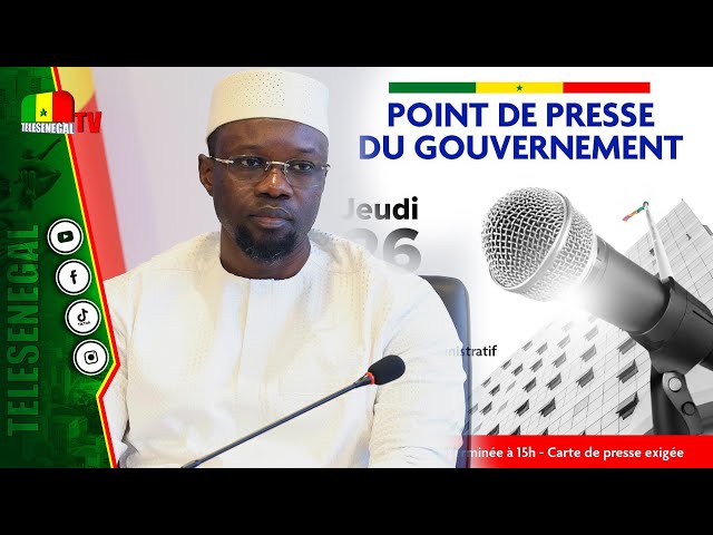 ⁣[LIVE] CONFÉRENCE DE PRESSE DU PREMIER MINISTRE OUSMANE SONKO