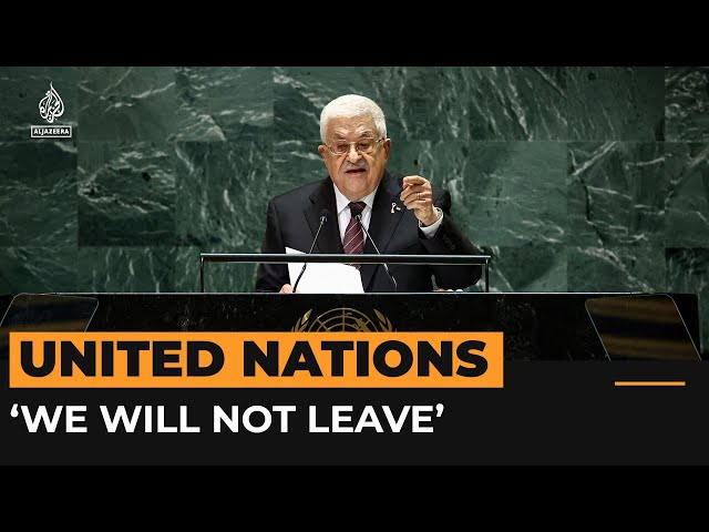 ⁣‘We will not allow a single centimetre of Gaza to be taken by Israel’, says Abbas | AJ #shorts