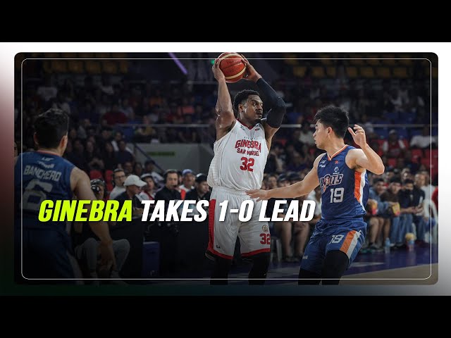 ⁣PBA: Ginebra pulls away late to draw first blood vs Meralco