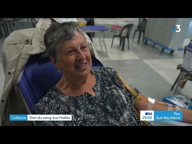 ⁣Grande collecte de sang aux halles de Pau