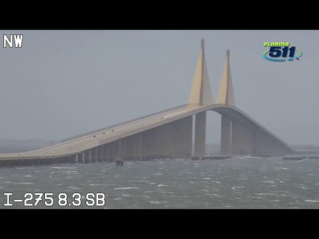 ⁣Sunshine Skyway Bridge closed