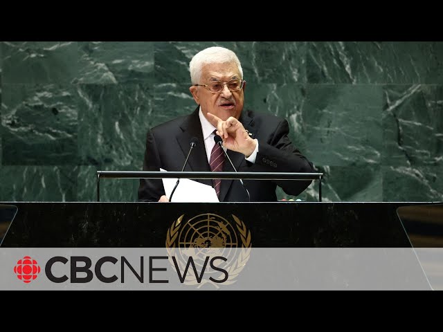 ⁣‘We will not leave': Palestinian leader speaks defiantly at the UN