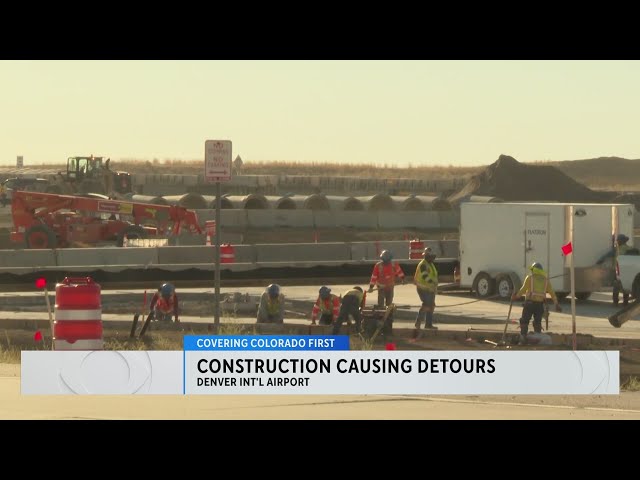 Construction of new diverging diamond interchange prompts closures near Denver International Airport