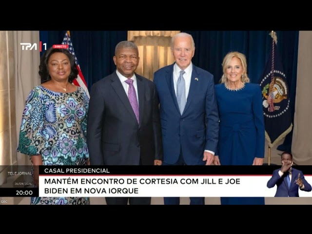 ⁣Casal Presidencial mantém encontro de cortesia com Jill e Joe Biden em Nova Iorque