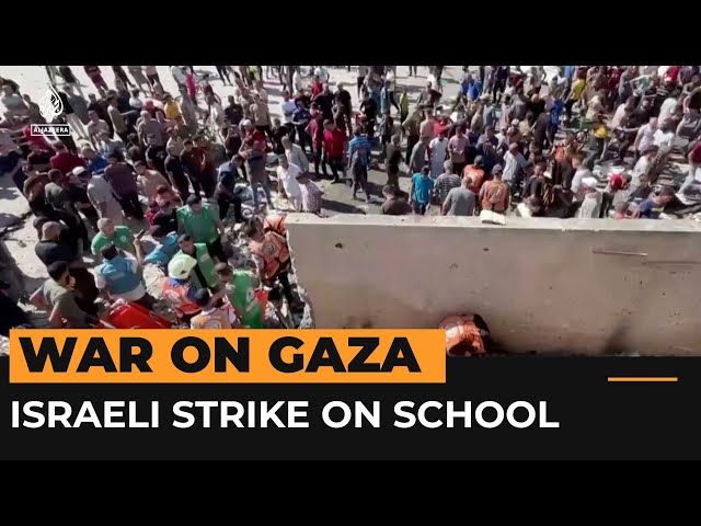 ⁣Israel strikes school sheltering displaced people | AJ #Shorts