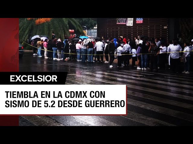 ⁣Se percibe nuevo sismo en la CDMX de magnitud 5.2 y ya van ocho este 26 de septiembre