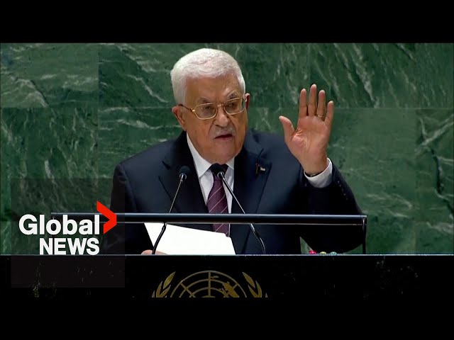 ⁣"This madness cannot continue": Palestinian president Abbas urges UN to end war in Gaza