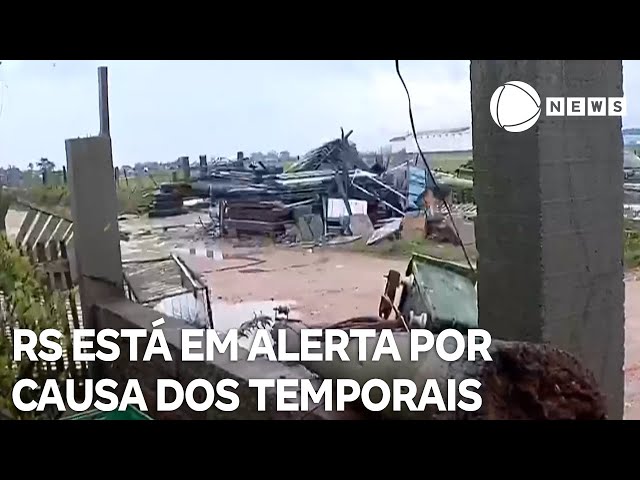 ⁣Rio Grande do Sul está em alerta por causa dos temporais