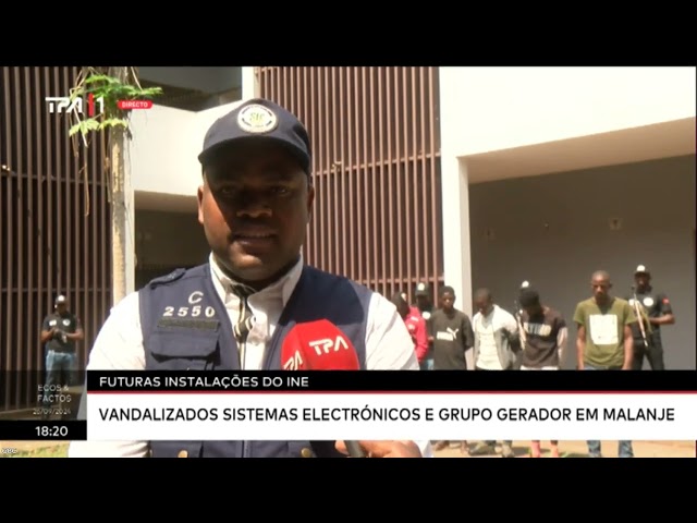 ⁣Futuras instalações do INE - Vandalizados sistemas electrónicos e grupo gerador em Malanje