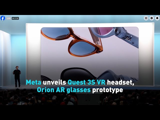 ⁣Meta unveils Quest 3S VR headset, Orion AR glasses prototype